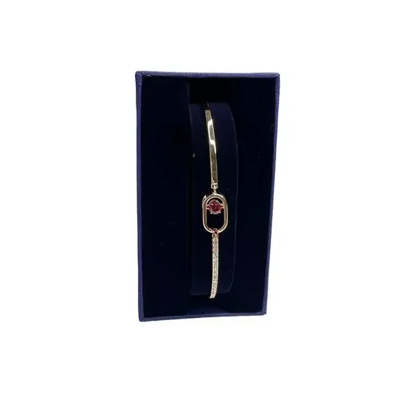 Swarovski Zirconia Sparkling Dance Bracelet, Red, Rose Gold-Tone Plated